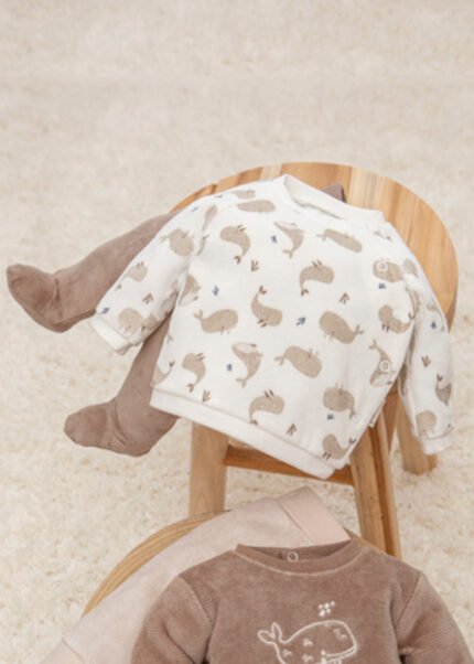 Conjunto 2 Peças Baleia Bege Babybol