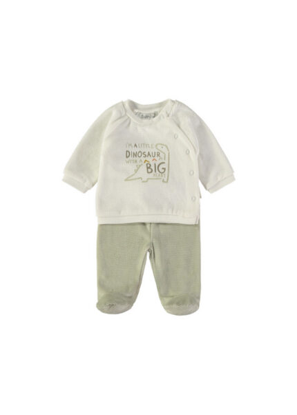Conjunto 2 Peças Dinossauro Verde Babybol