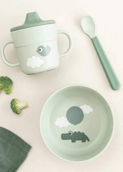 Done by Deer Conjunto Primeira Refeição Verde