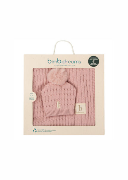 Conjunto Manta e Gorro Rosa Bimbidreams