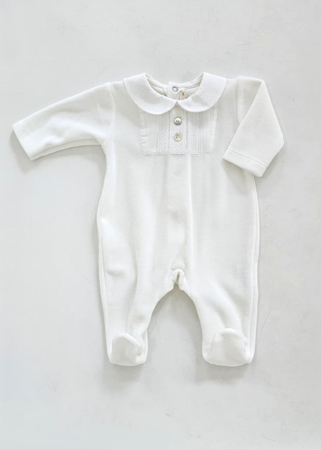 babylai babygrow branco com gola